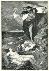 woman and drowned lover